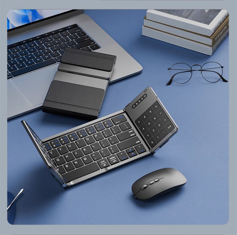 Foldable Bluetooth Wireless Keyboard & Touchpad – Portable Office & Travel Companion