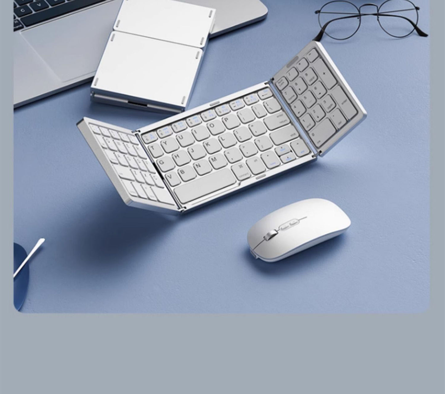 Foldable Bluetooth Wireless Keyboard & Touchpad – Portable Office & Travel Companion