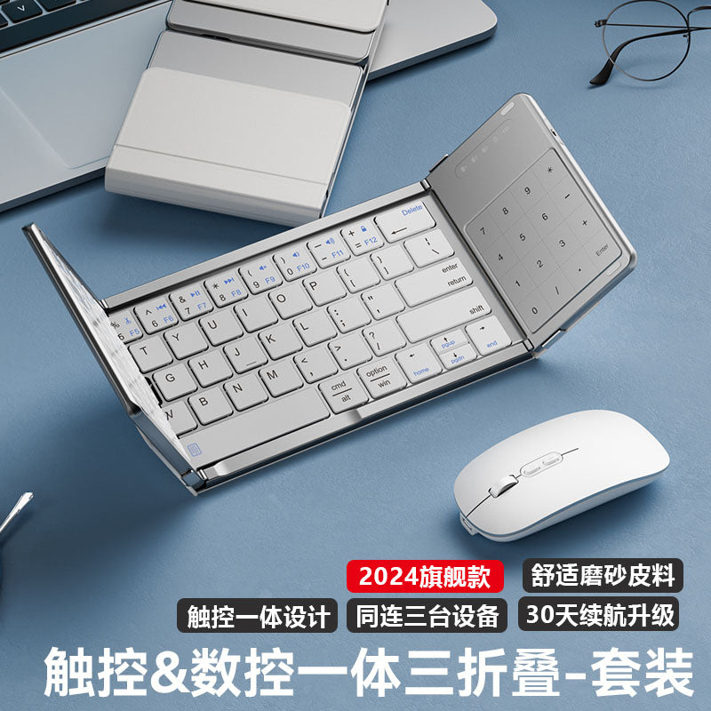 Foldable Bluetooth Wireless Keyboard & Touchpad – Portable Office & Travel Companion