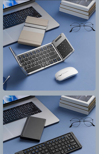 Foldable Bluetooth Wireless Keyboard & Touchpad – Portable Office & Travel Companion