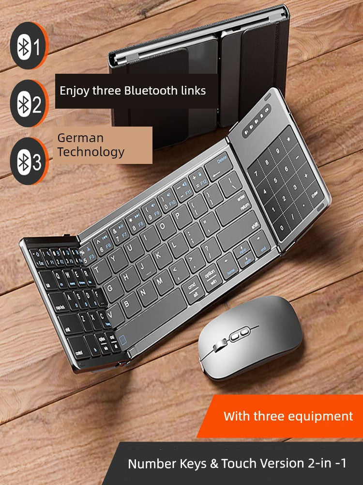 Foldable Bluetooth Wireless Keyboard & Touchpad – Portable Office & Travel Companion