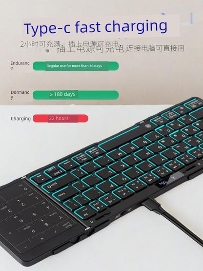 Huke Foldable Keyboard Touch – Portable, Wireless & Ultra-Slim