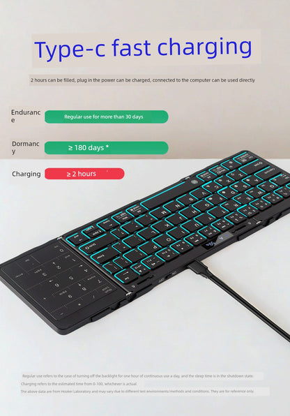 Huke Foldable Keyboard Touch – Portable, Wireless & Ultra-Slim