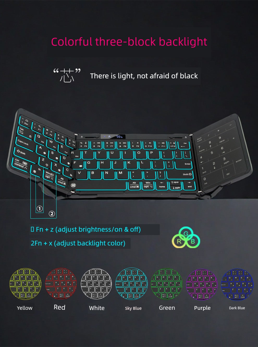 Huke Foldable Keyboard Touch – Portable, Wireless & Ultra-Slim